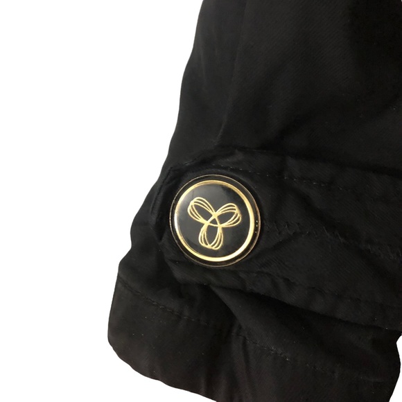 TNA sz Small Long Mid Length Warm Insulated Black Parka Winter Jacket Coat - Picture 11 of 14